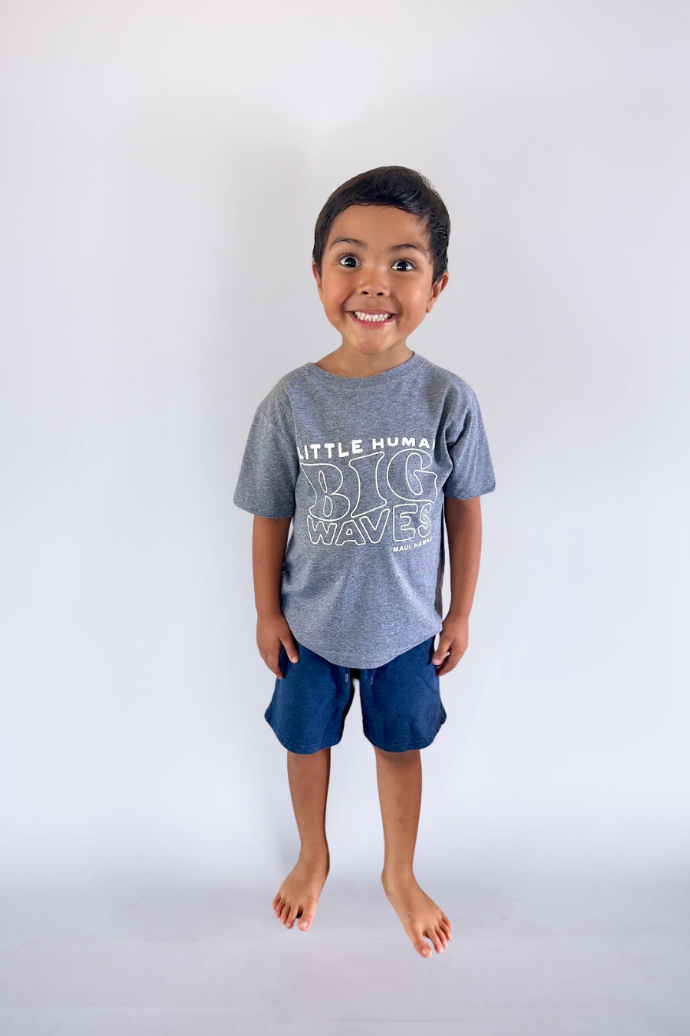 Little Human Big Waves Kids Tee