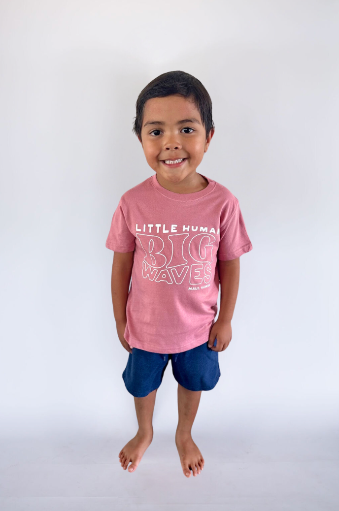 Little Human Big Waves Kids Tee